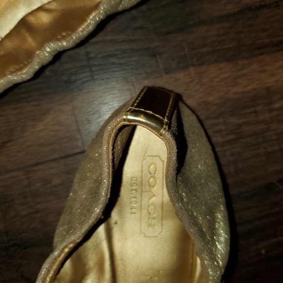 Coach Womens Darsi Gold Ballet Flats - Picture 3 of 5